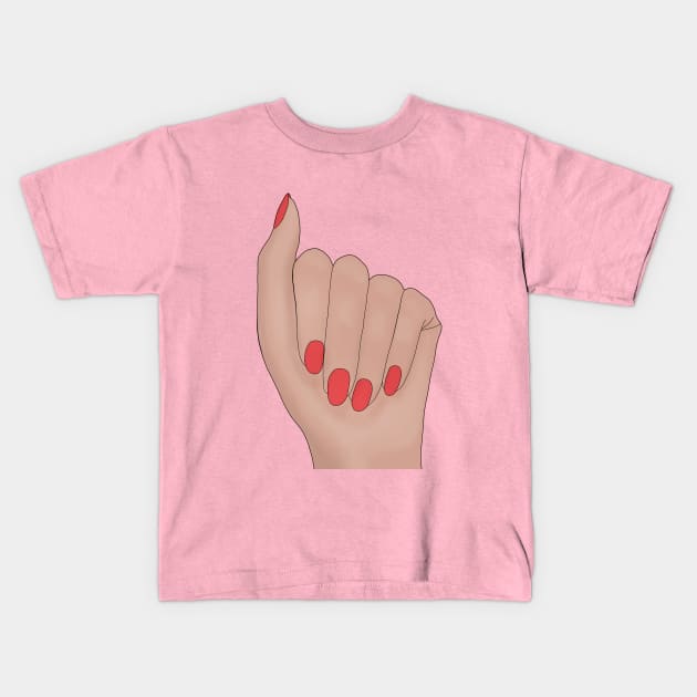 Beautiful Nails Kids T-Shirt by DiegoCarvalho